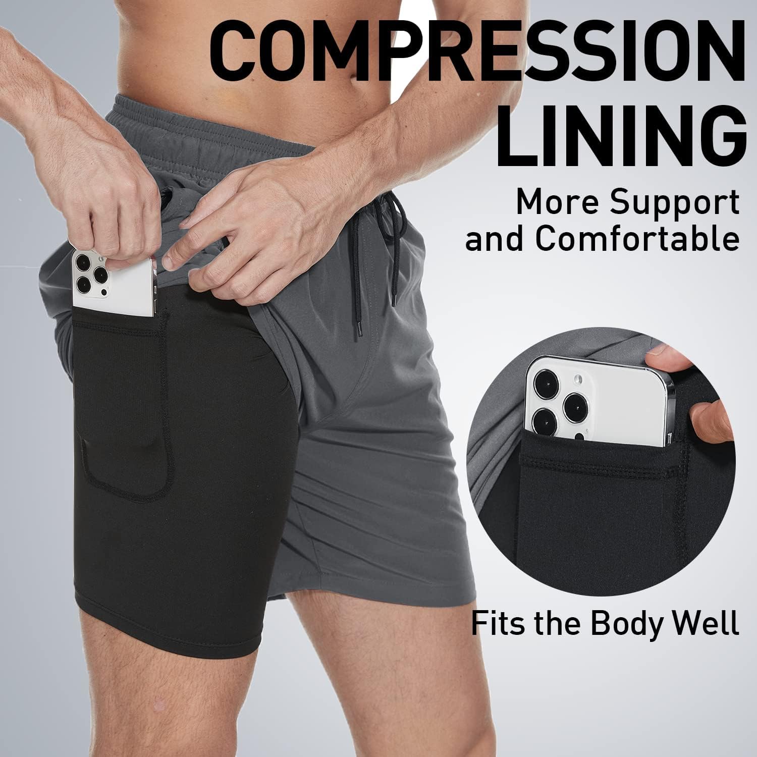 Thumbnail 2 de Arcweg Badehose Herren 2-in-1 Kompression