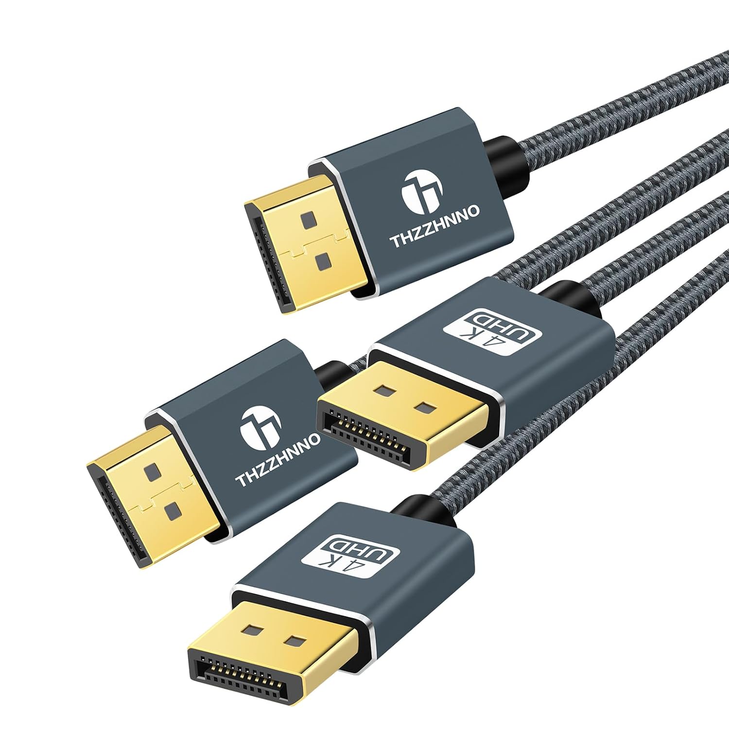 Detalle de Thzzhnno 4K DisplayPort Cable 2M 2-Pack – DP 1.2, 4K@60Hz / 2K@144Hz