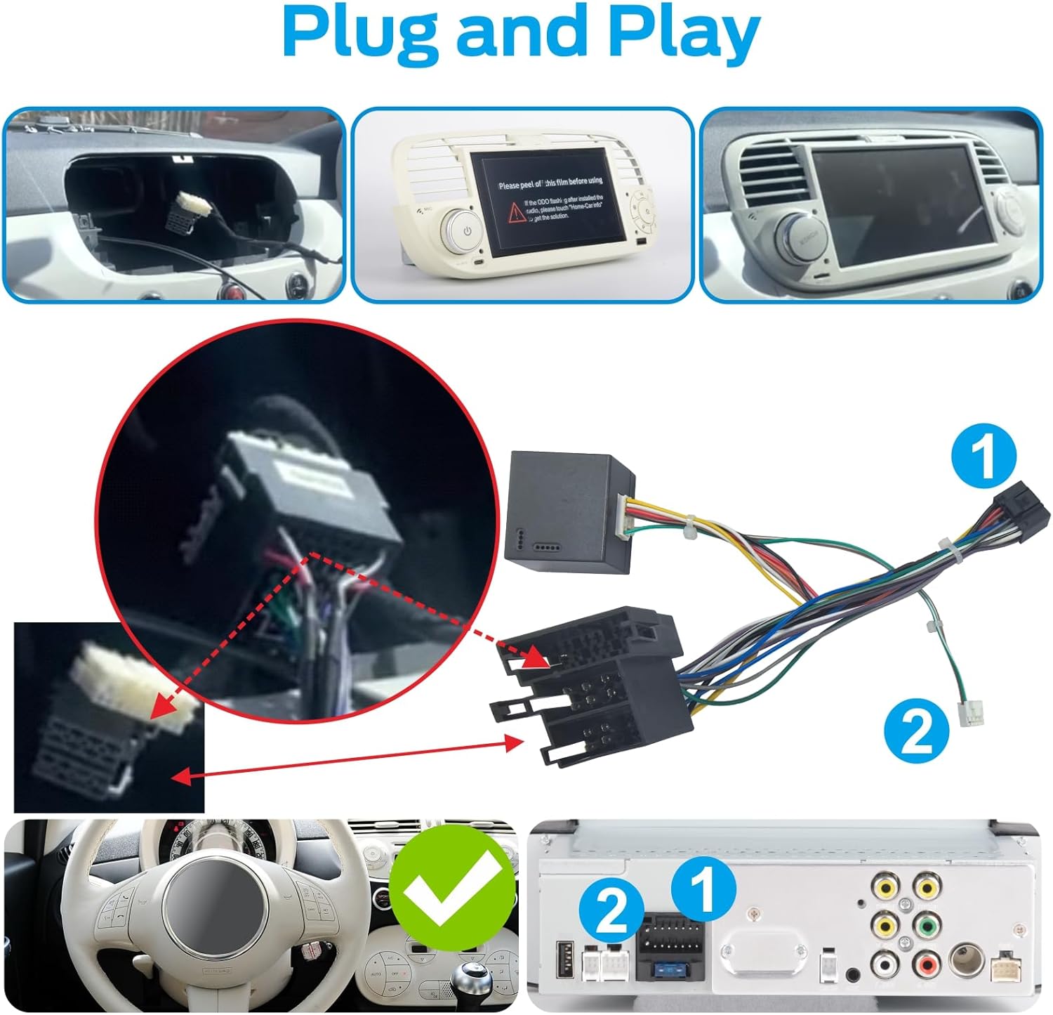 Thumbnail 5 de Autoradio Linux Avvio Lampo 100W per Fiat 500