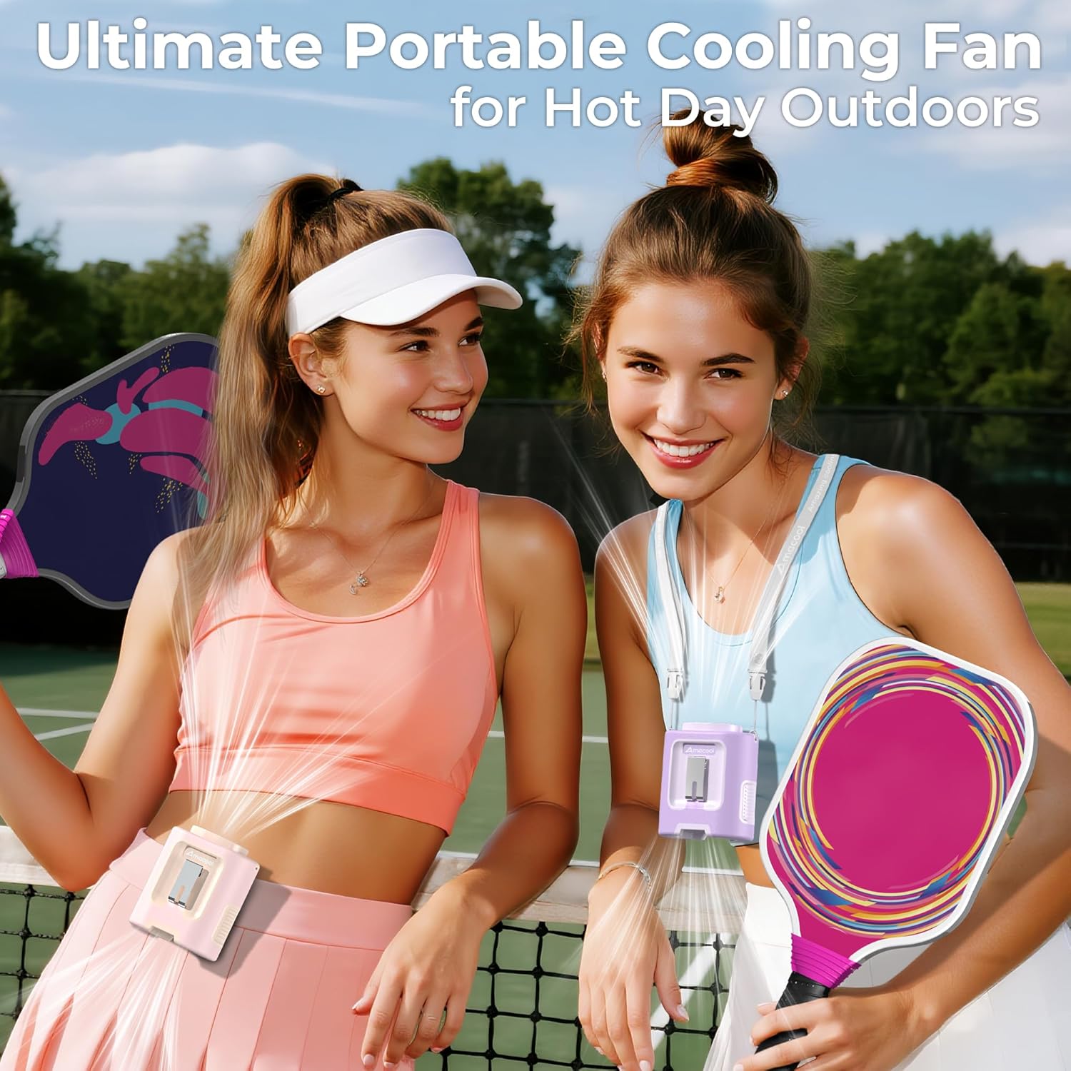 Thumbnail 1 de AMACOOL Mini Portable Waist Fan Clip-On: 13000 RPM Personal Cooling for Outdoors