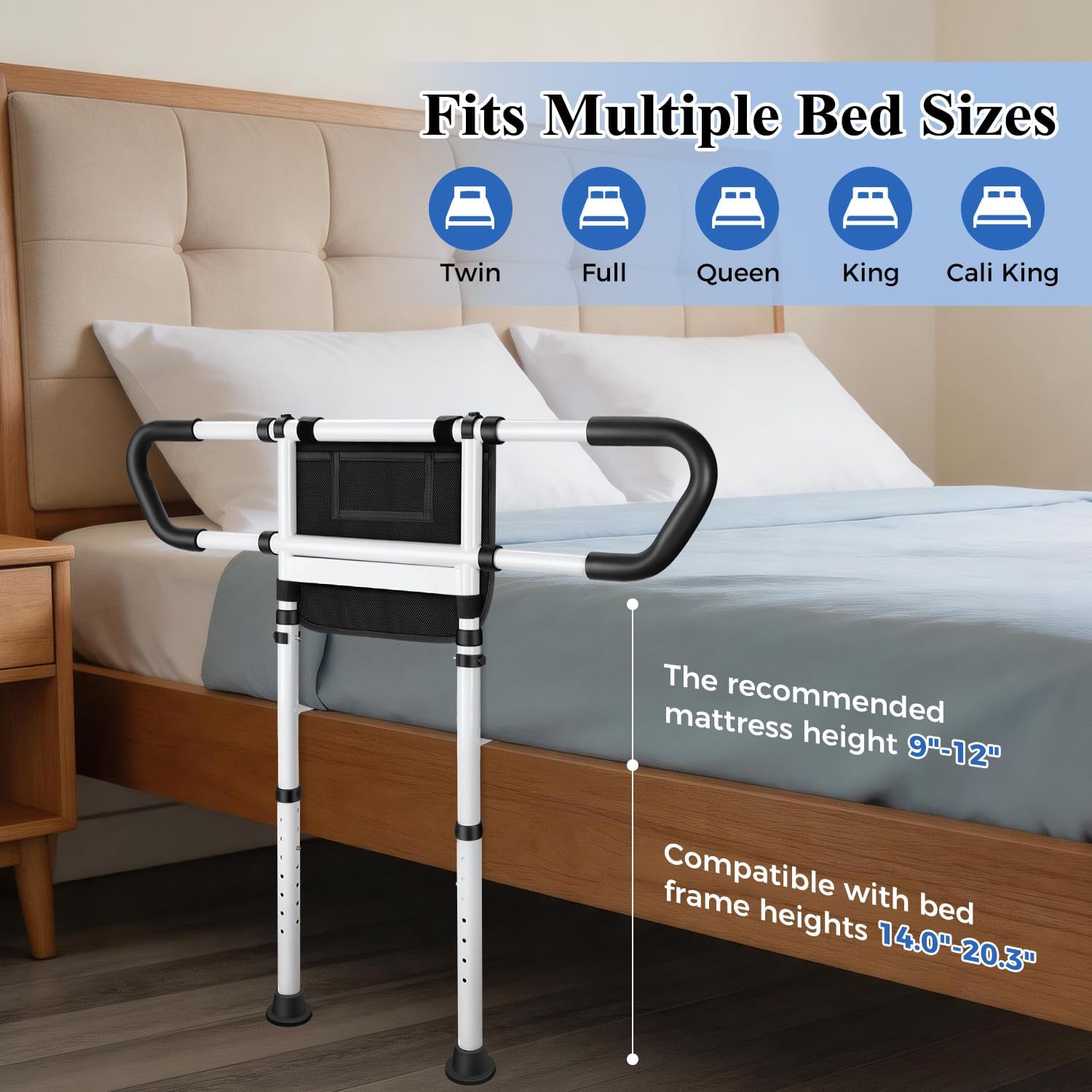 Detalle de KUBYA Bed Assist Rail, 400 lbs