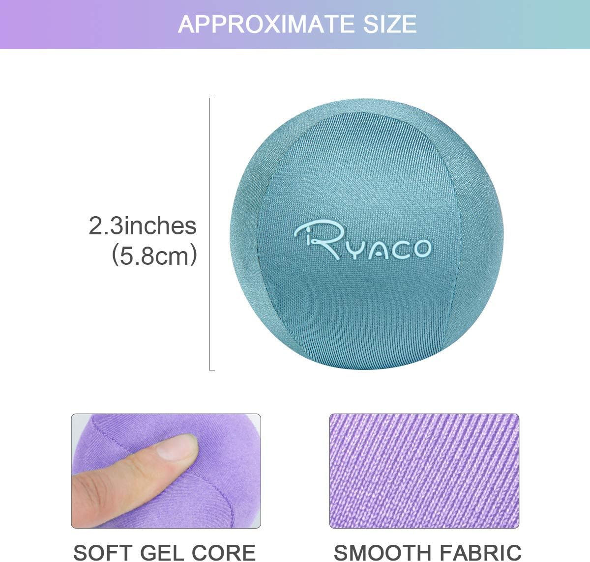 Detalle de Ryaco Antistress-Bälle 2er-Set – Handtrainer, Knetball & Fingergymnastik-Ball