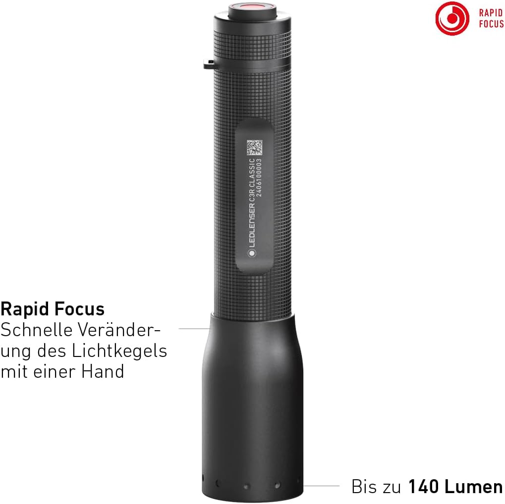 Thumbnail 2 de Ledlenser C3R Classic rechargeable LED torch (140 lumen) with adjustable focus
