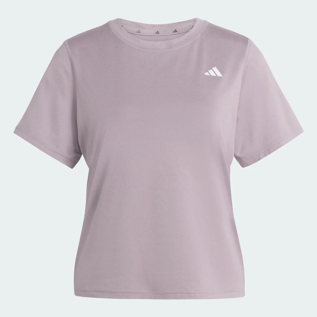 Detalle 2 de Camiseta de entrenamiento Essentials de Adidas, cuello redondo en violeta