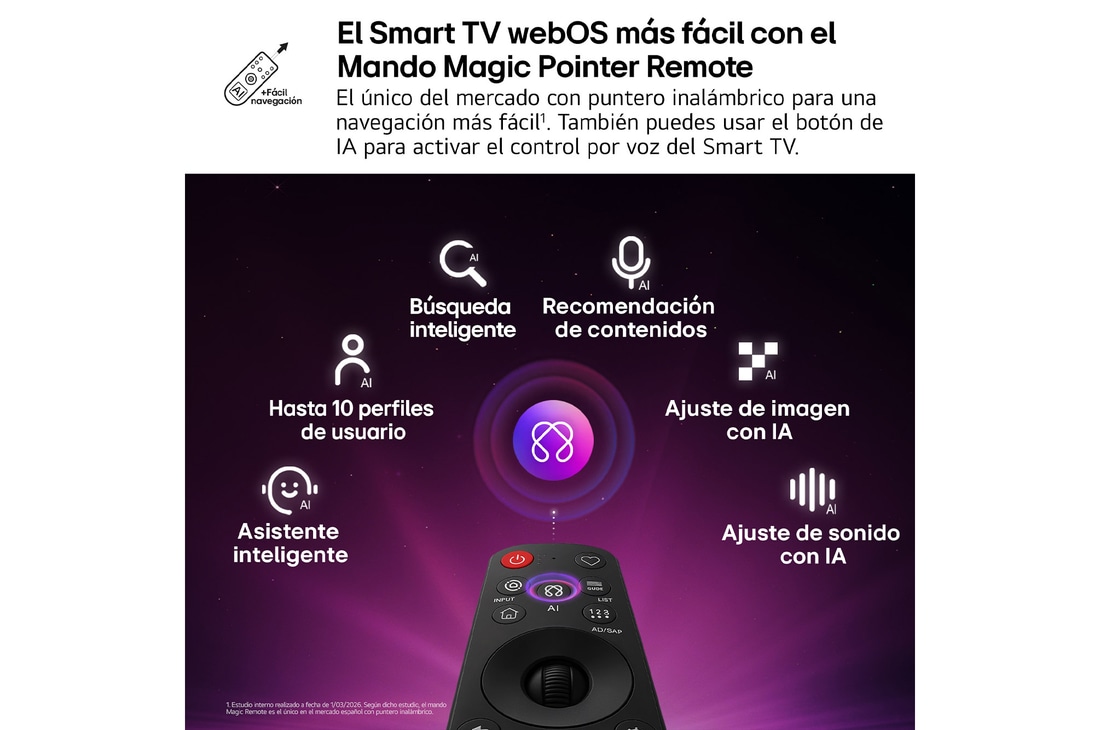 Detalle de LG QNED evo MiniLED AI QNED87 100'' 4K (2026) — 100QNED87B6