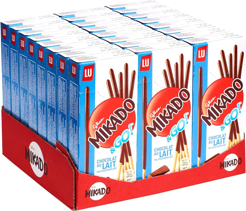 Detalle 2 de Mikado & Go Palitos crujientes con chocolate 24x39 g 🍪