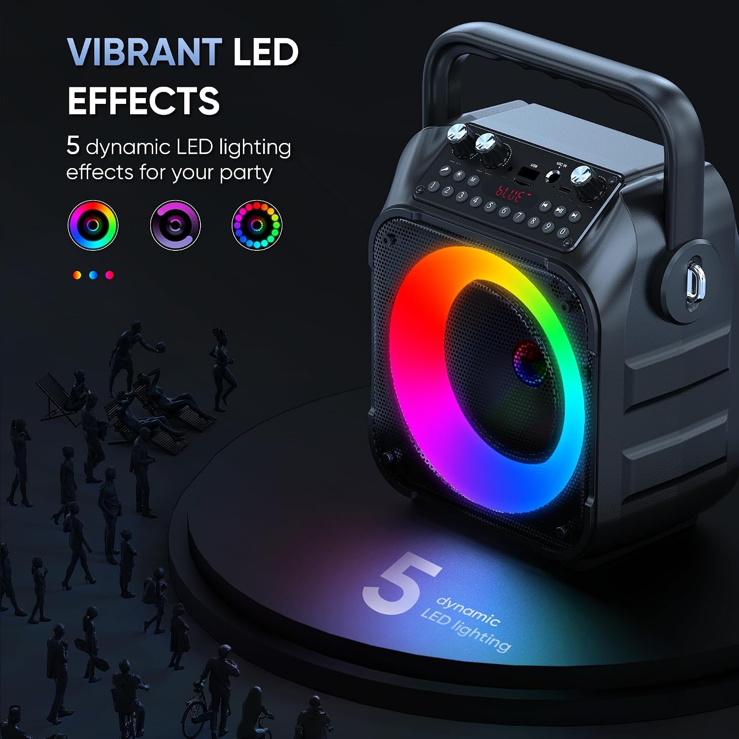 Thumbnail 3 de Karaoke Adulte Haut-Parleur Bluetooth Portable