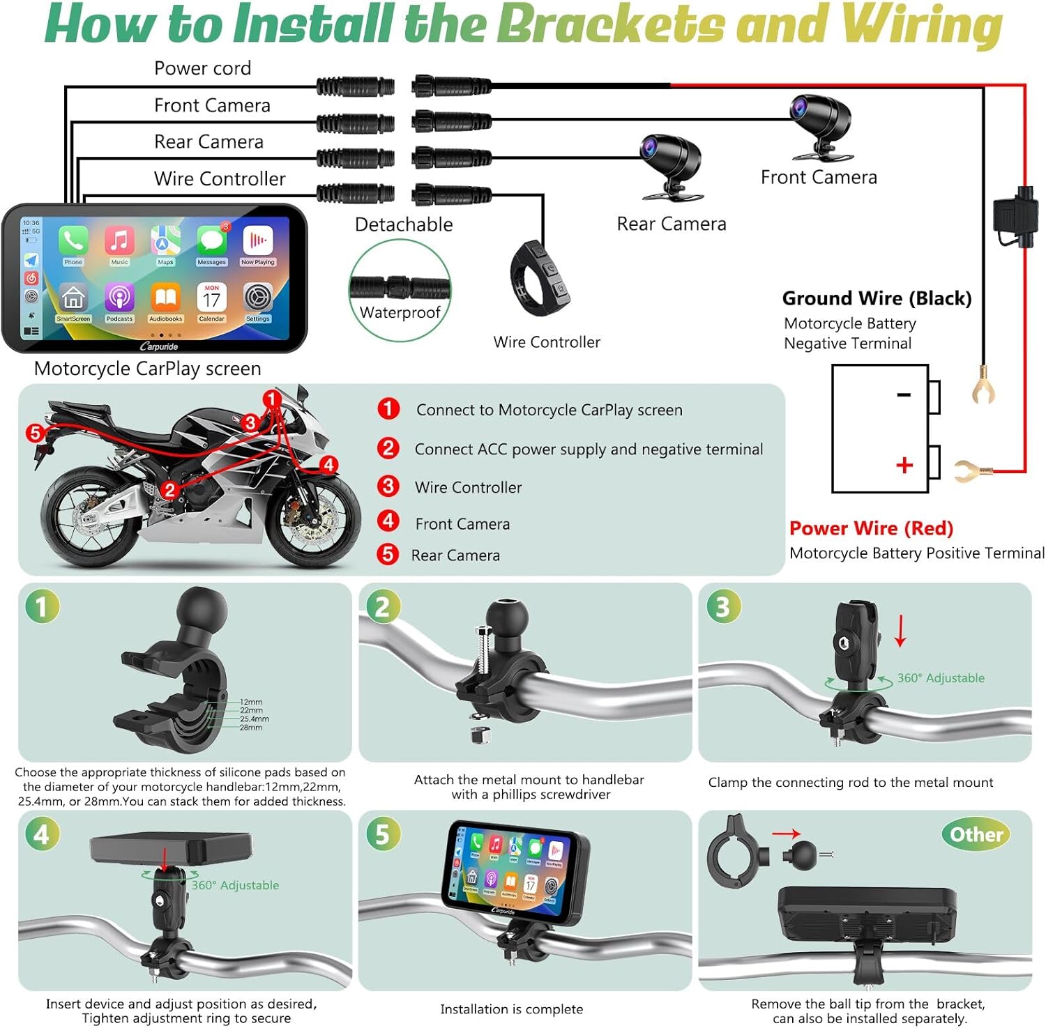 Thumbnail 6 de Carpuride W603D Motorcycle GPS