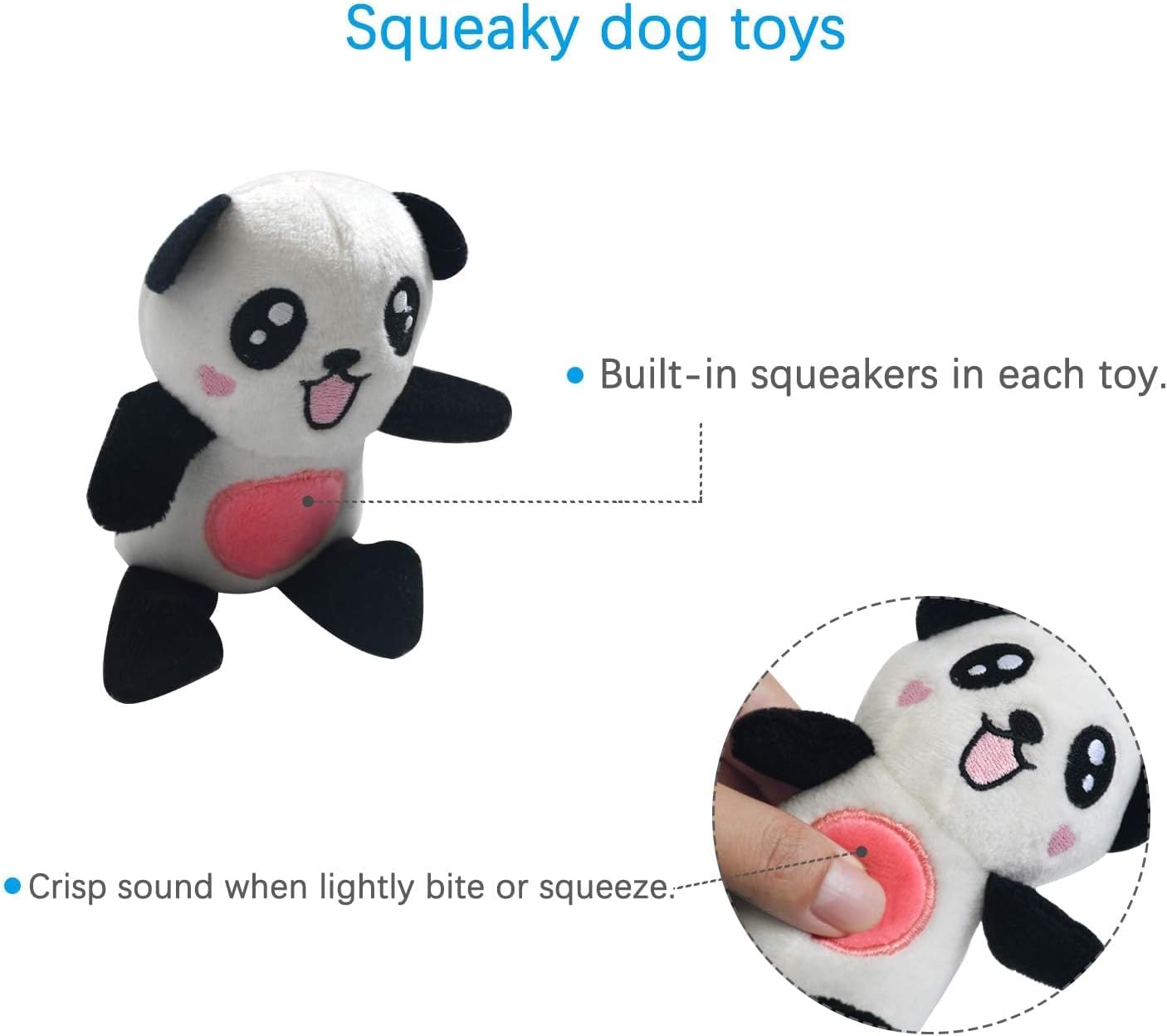Detalle de LEGEND SANDY squeaky plush dog toys pack