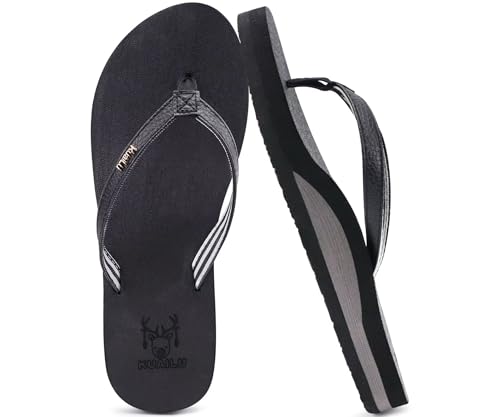 Detalle de KuaiLu Women's Arch Support Flip Flops – Cushioned Orthotic Sandals for All-Day Comfort