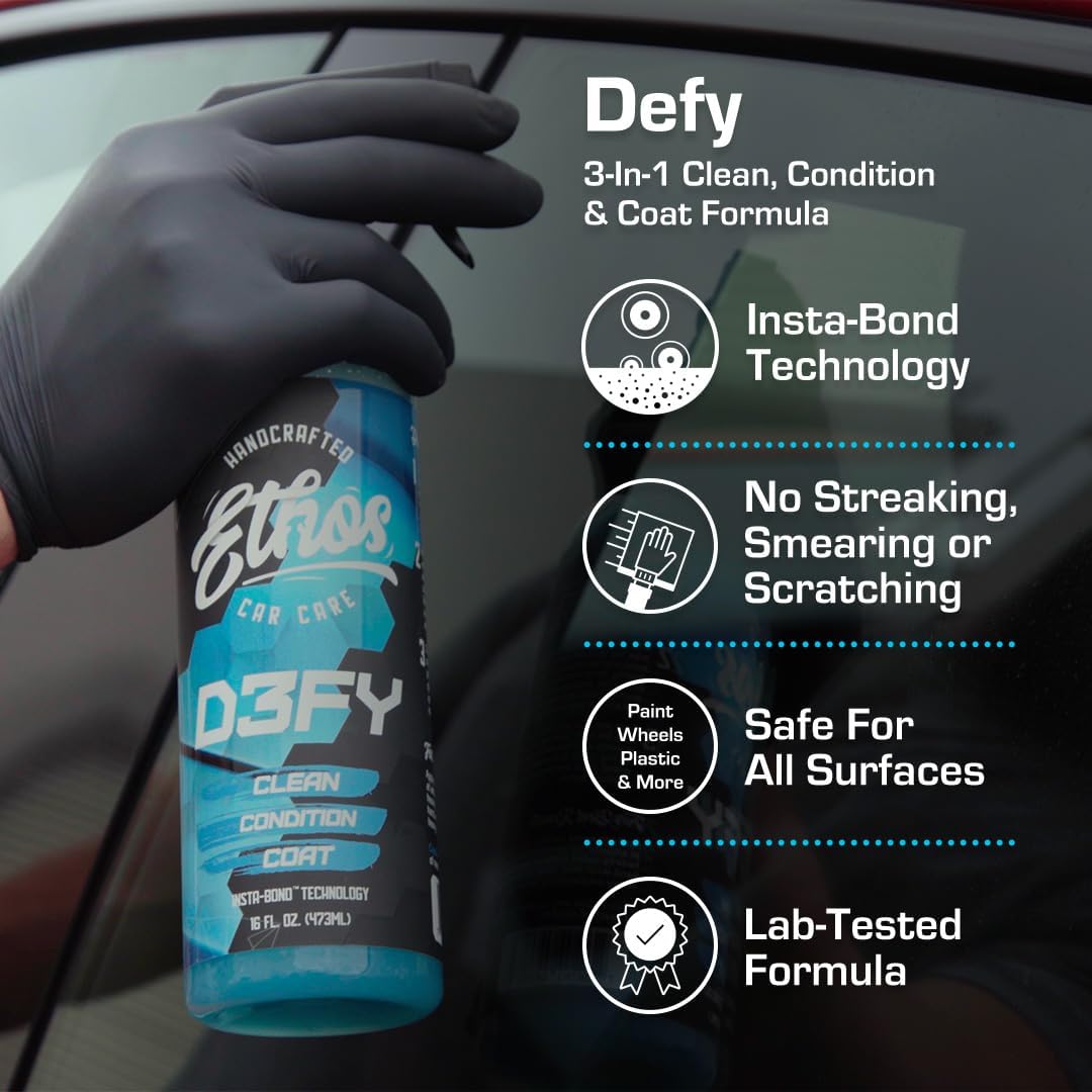 Detalle de Ethos Defy ETH-DEFY-16OZ 3-in-1 Ceramic Coating Spray for Waterless Washing