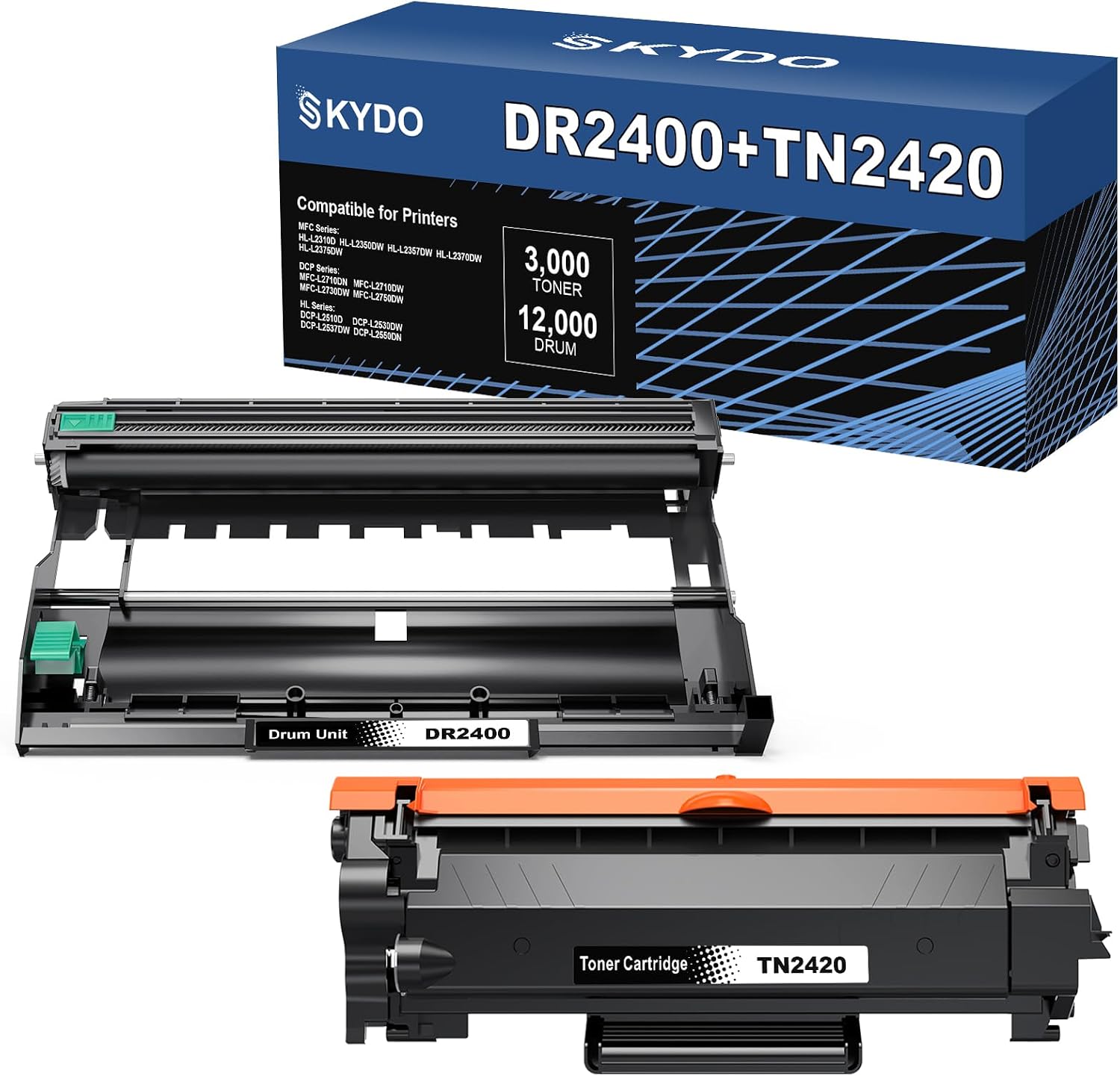 Detalle de Skydo TN-2420 Toner für Brother Drucker