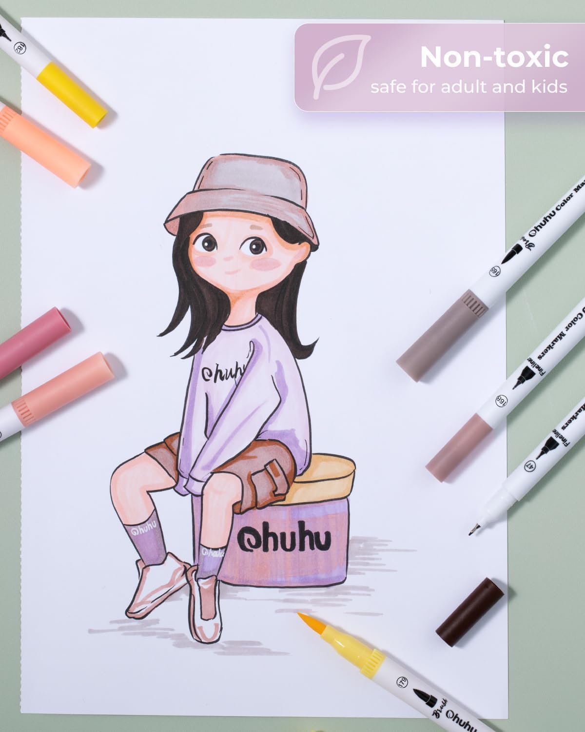 Thumbnail 4 de Ohuhu Filzstifte Hauttöne 36er Set 🎨