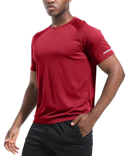 Detalle de Boyzn 5er Pack Sport T-Shirts Herren – Funktionsshirt mit Mesh, 4-Wege-Stretch & Reflexstreifen
