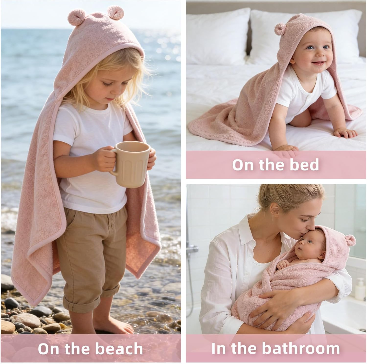 Thumbnail 6 de LifeTree Baby Hooded Towel 30 x 30 Inches