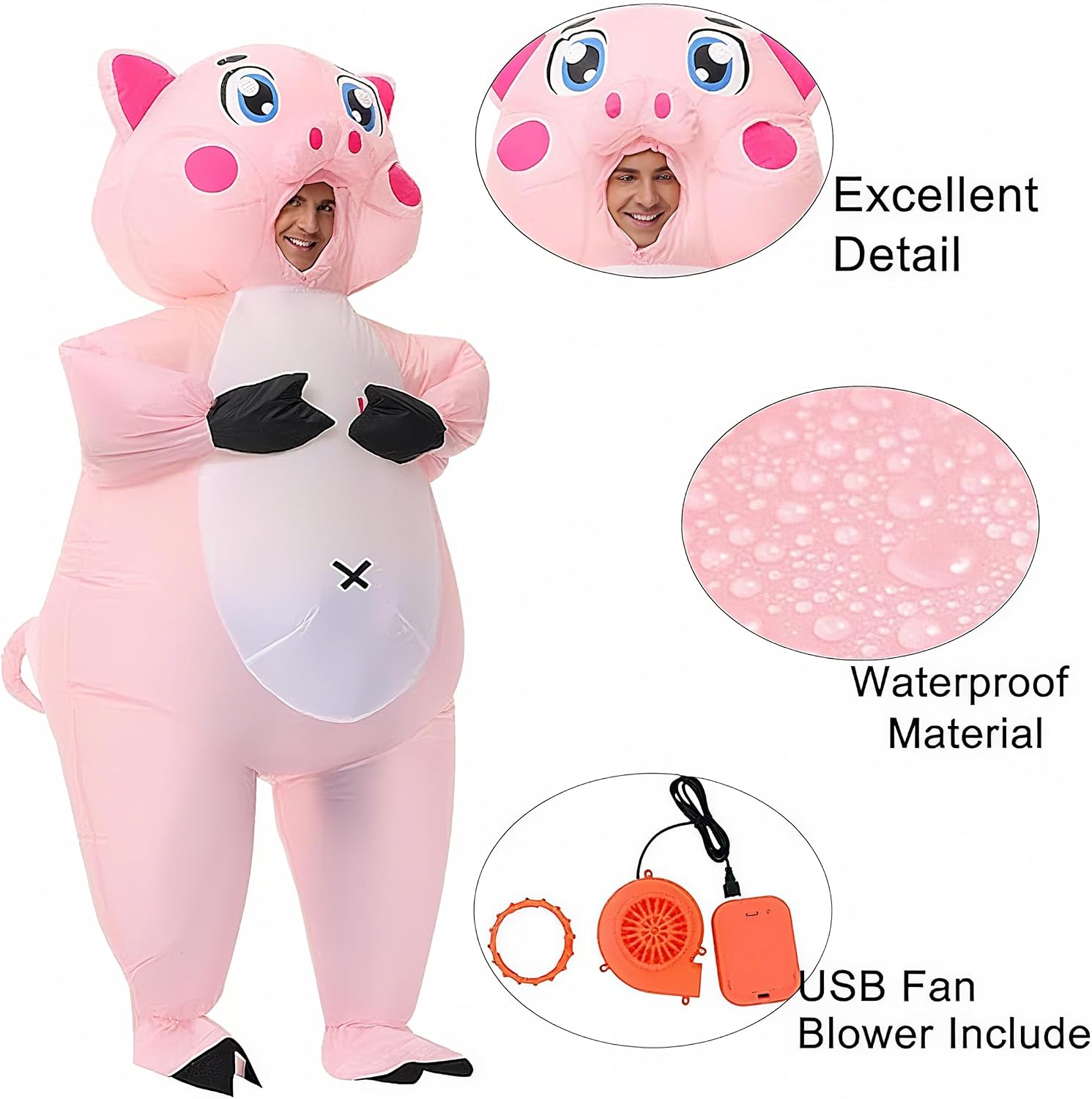Detalle de Inflatable Duck/Pig Costume for Adults