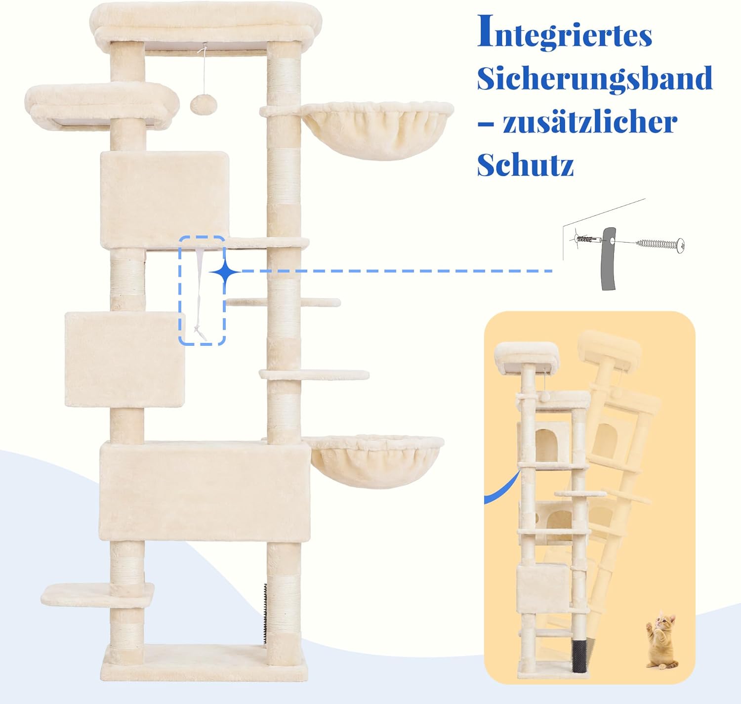Thumbnail 6 de Hey-brother Kratzbaum 188 cm Katzenbaum XXL