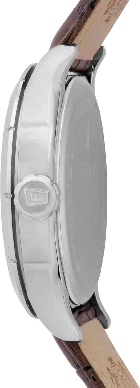Detalle de Festina Montre Homme Analogique en Cuir Marron – Élégance intemporelle