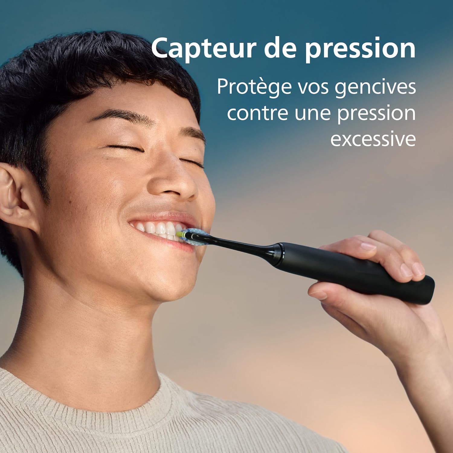 Detalle de Philips Sonicare DiamondClean 9000 – Lot de 2 brosses électriques connectées HX9914/61, Noir Rose or