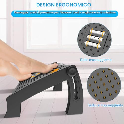 Thumbnail 2 de m zimoon poggiapiedi ergonomico regolabile con superficie massaggiante, 6 altezze