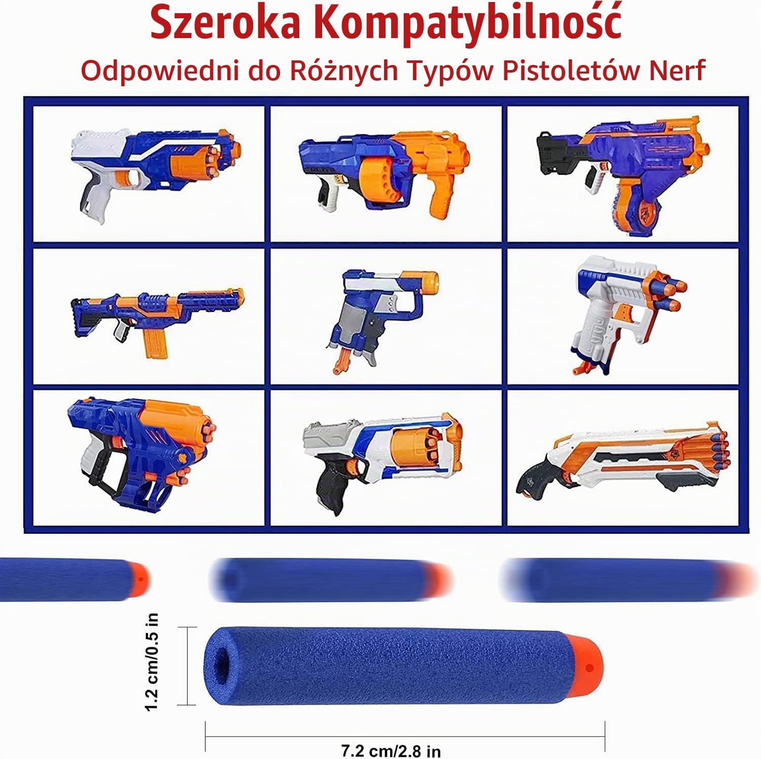 Detalle de Airlab W004-dart-bl – 400 niebieskich rzutek piankowych do Nerf Elite