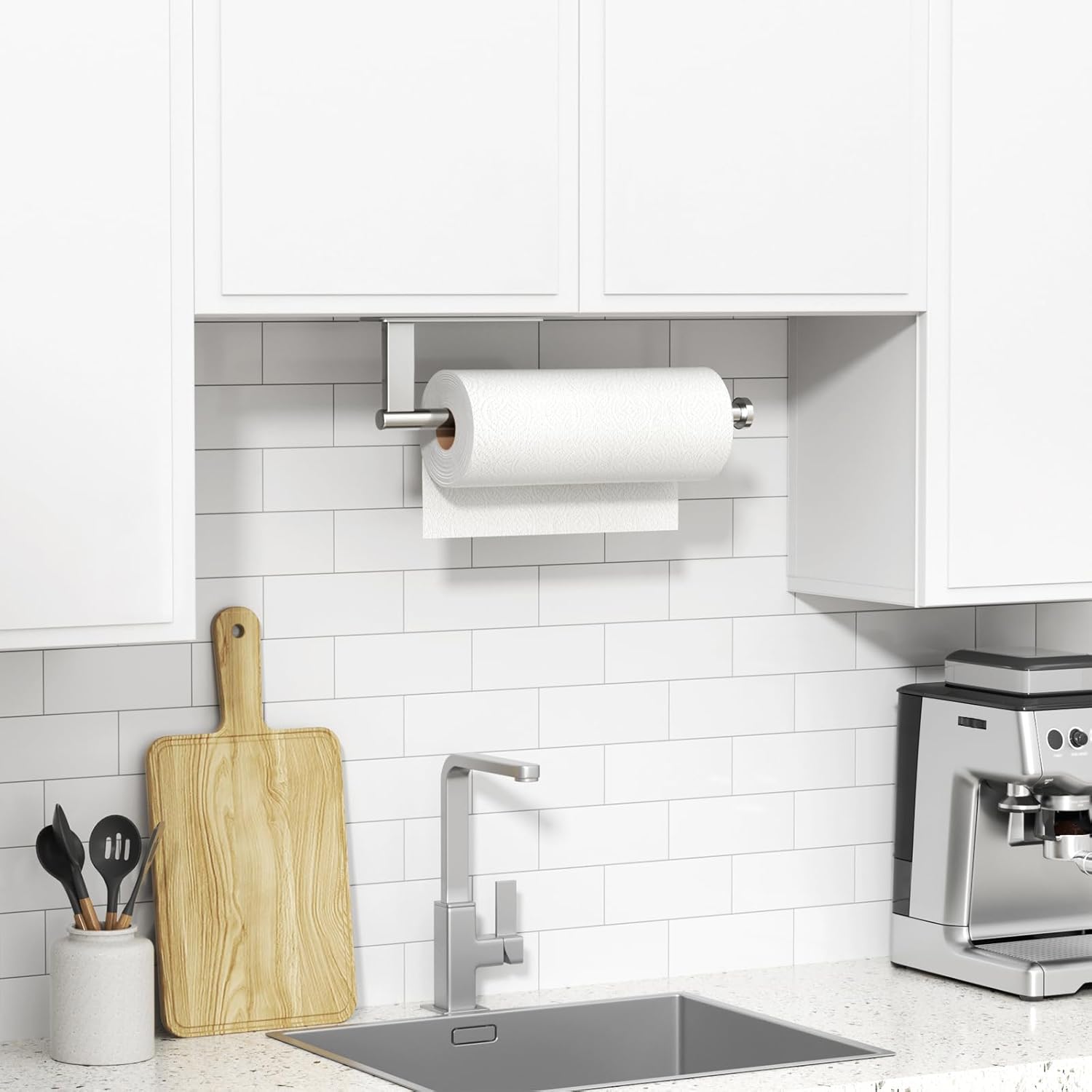 Thumbnail 6 de susswiff Under Cabinet Paper Towel Holder (Stainless Steel) – Self-Adhesive or Drilling Wall Mount