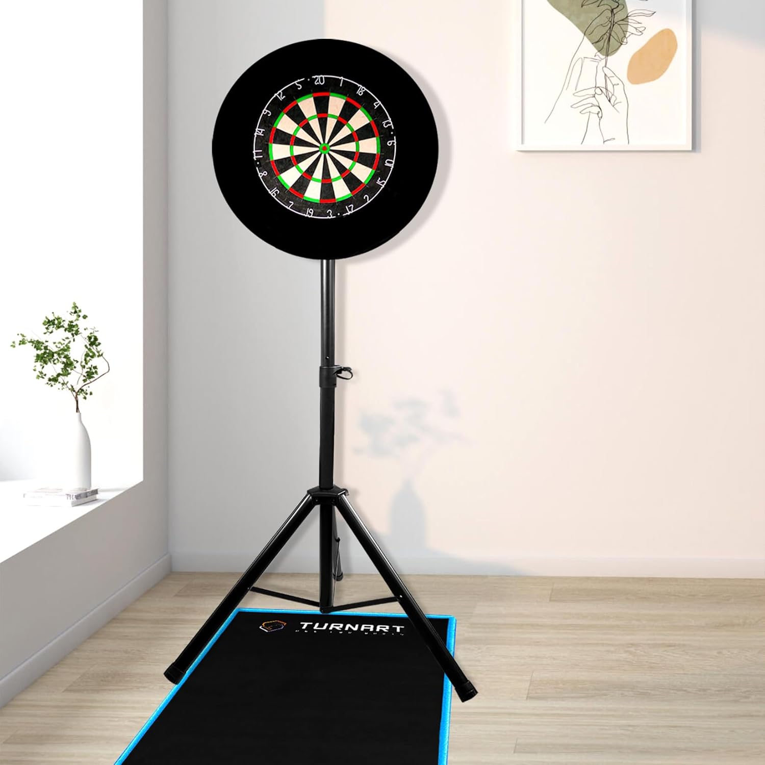 Thumbnail 6 de Turnart Dartständer für Dartscheibe – verstellbar, 106–200 cm, stabiler Metallständer mit Tragetasche