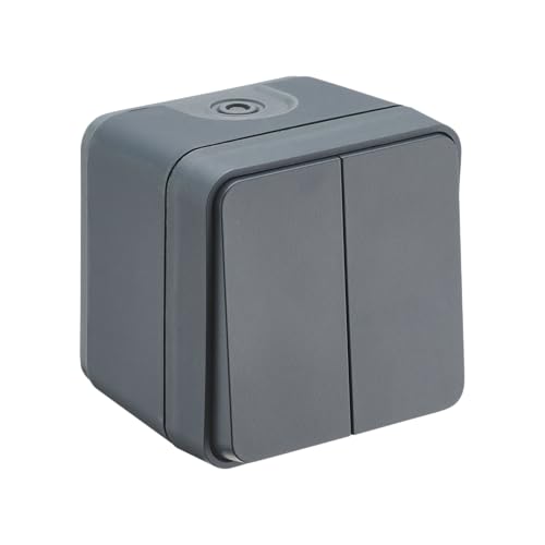 DEBFLEX Cyklone Interruptor conmutador doble IP55 75×75×65 mm 🔌