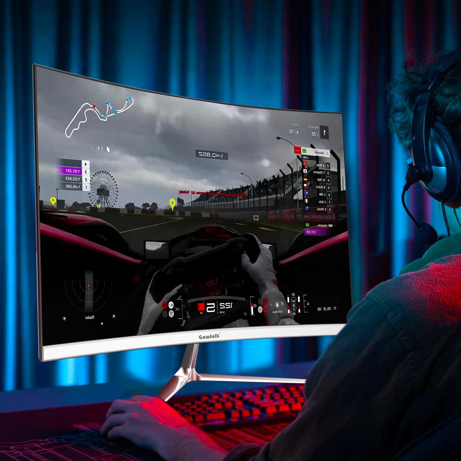 Thumbnail 6 de Gawfolk 24 Inch Curved Gaming Monitor 120Hz