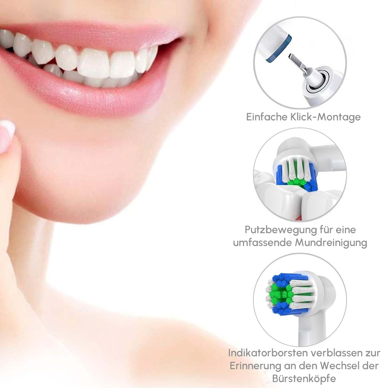 Detalle 2 de 20 Stück Aufsteckbürsten kompatibel mit Oral B