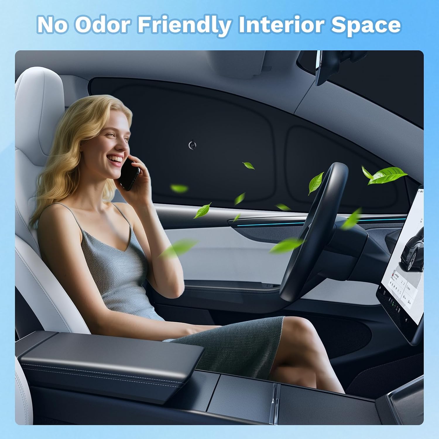 Detalle de KUST Car Window Shades for 2020–2024 Tesla Model Y