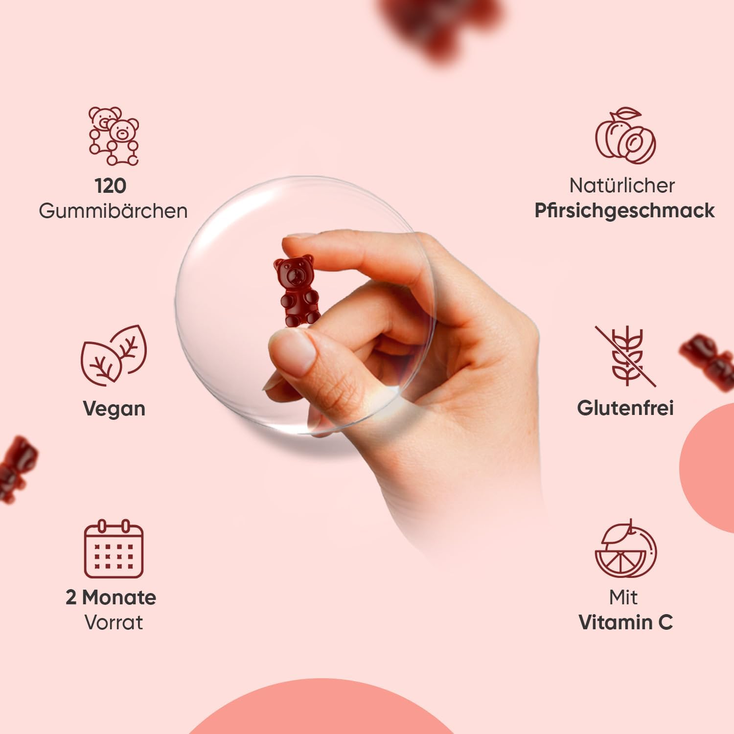 Thumbnail 6 de WeightWorld Eisen & Vitamin C Gummibärchen – 120 Gummies, 2 Monate Vorrat