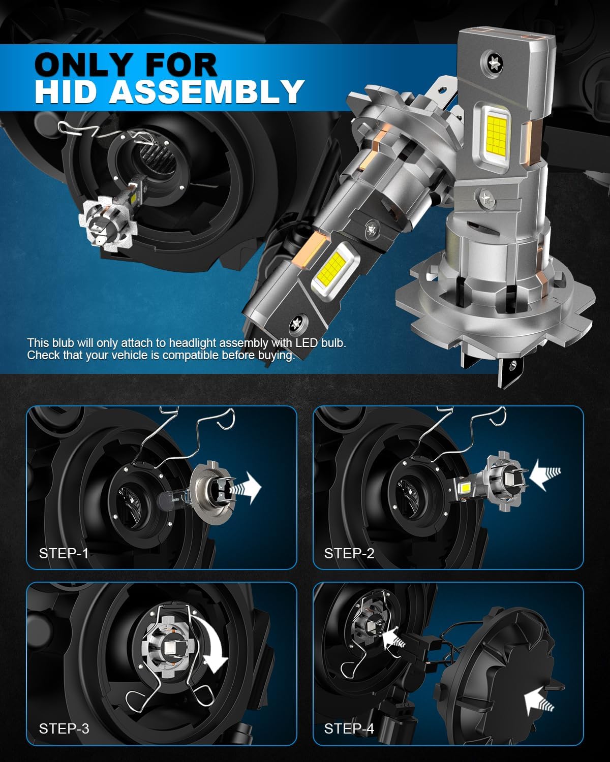 Thumbnail 5 de BEAMFLY H7 110W 36000LM LED headlight bulb