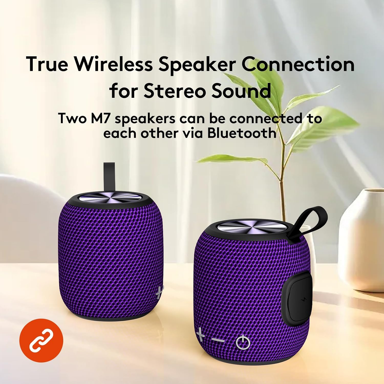 Thumbnail 6 de FIGMASU Bluetooth Speaker M7: Portable Dual-Driver 360° Sound with IPX7