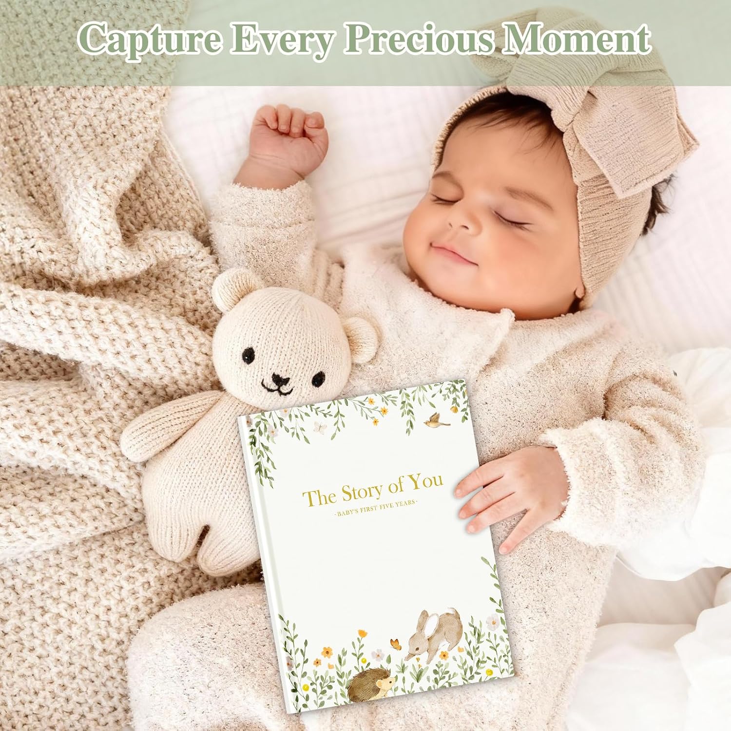 Thumbnail 6 de Lanpn BBRJYS-TZ Baby Memory Book, Leather Cover, 154 Pages
