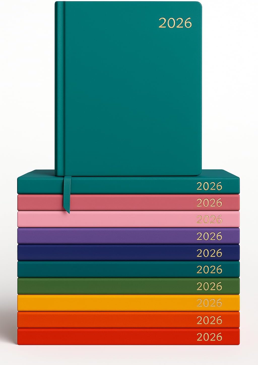 Thumbnail 6 de 2026 Top Sale A4 Day Per Page Hard Cover Diary with Ribbon Bookmark (Black) – daily planner & notes pages