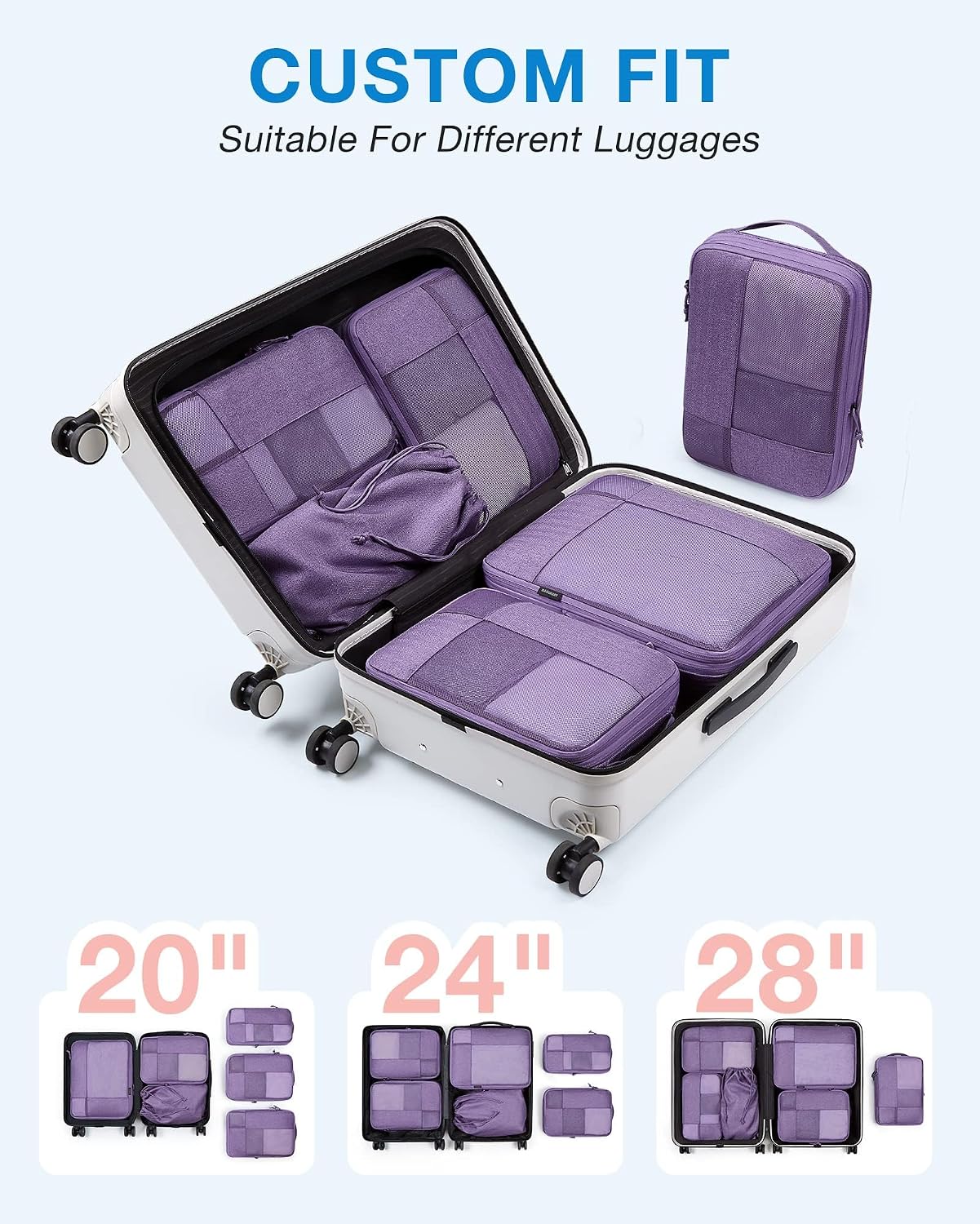 Thumbnail 3 de BAGSMART Compression Packing Cubes 6-Piece Set