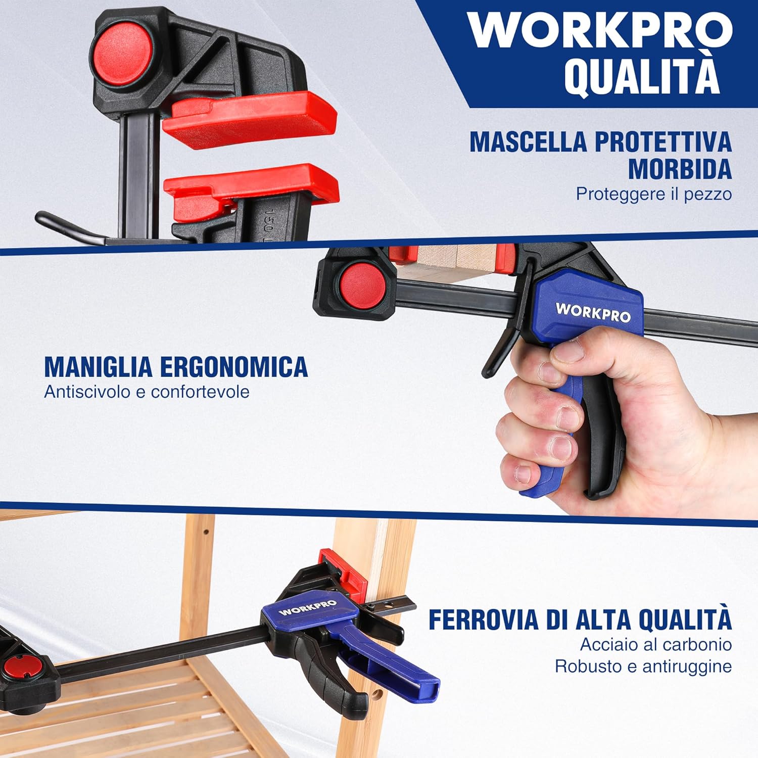 Detalle de WORKPRO Mini Morsetti 120/150 mm 🛠