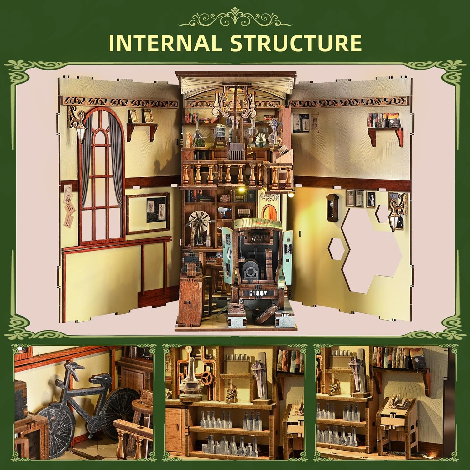 Detalle de CCCDF The Radium Lady Book Nook Kit (DIY miniature booknook scene)