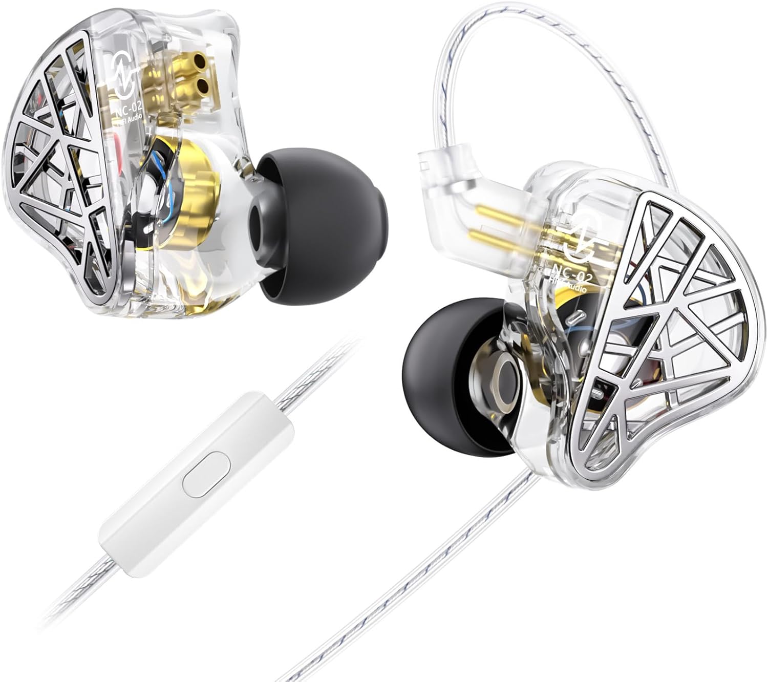 Detalle de Yinyoo NC02 in-earhoofdtelefoon met microfoon, 10mm-driver en 3,5mm-aansluiting