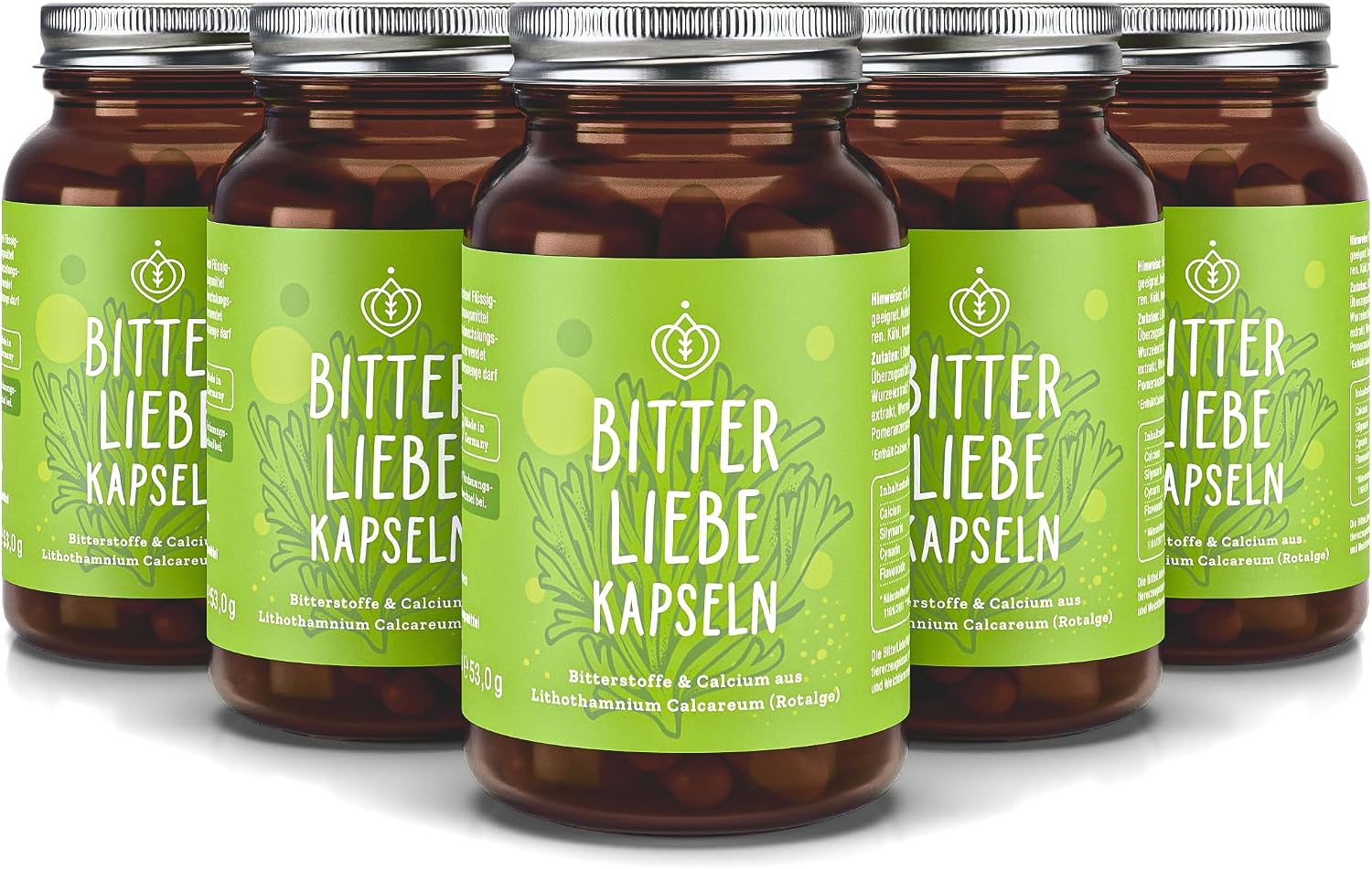 Detalle de BitterLiebe Bitterstoffe Kapseln – Hochdosierte Bitterstoffe mit Mariendistel, Löwenzahn und Artischocke (vegan, Hildegard von Bingen) – 90 Kapseln