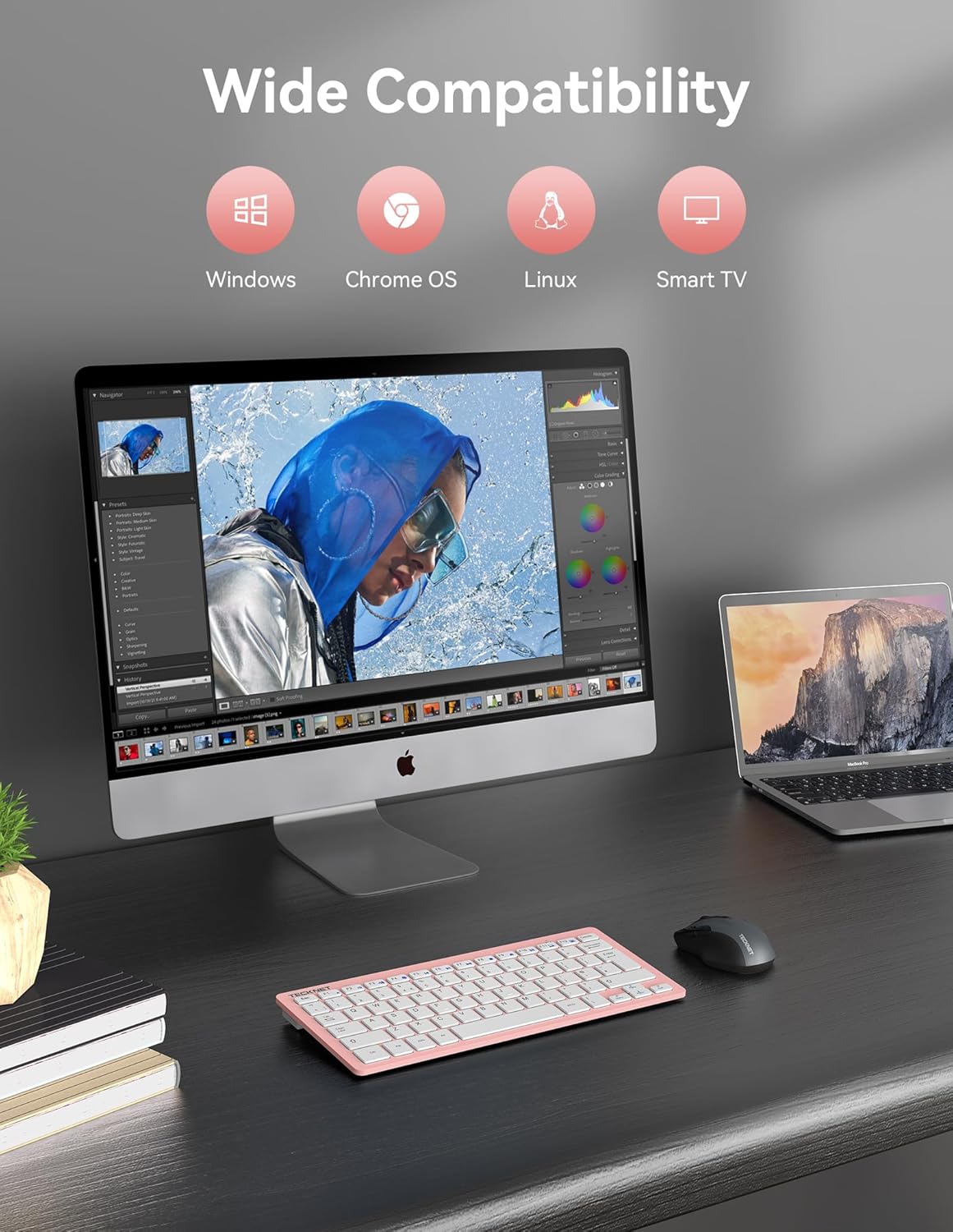 Thumbnail 5 de TECKNET 2.4G Wireless Keyboard for Windows/Chrome OS (UK Layout) – Compact, Silent and Battery-Efficient