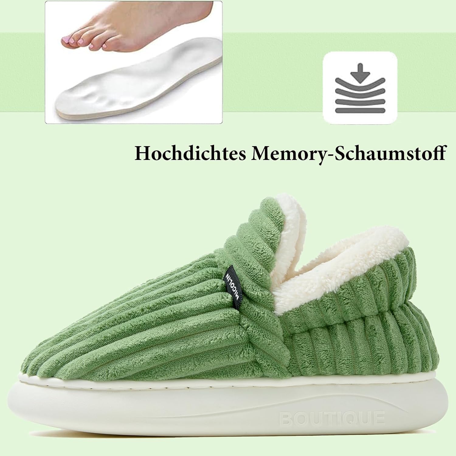 Detalle 2 de Coswind Hausschuhe rutschfest warm