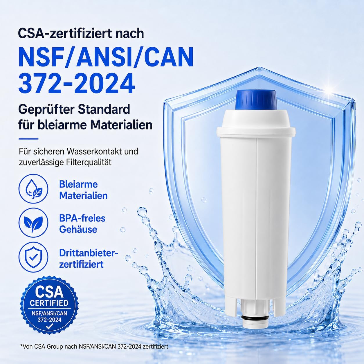 Detalle 2 de Molifal Wasserfilter für Delonghi Kaffeevollautomaten 6-Stück