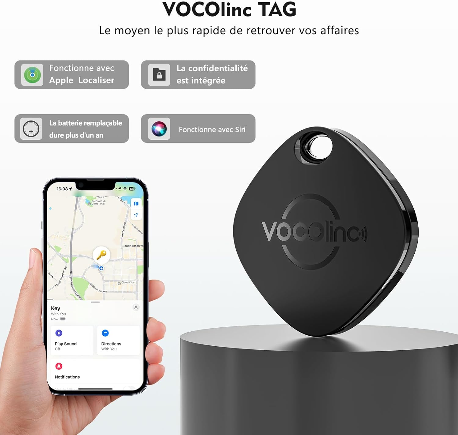 Thumbnail 3 de VOCOlinc Air Tag traceur 4 pièces