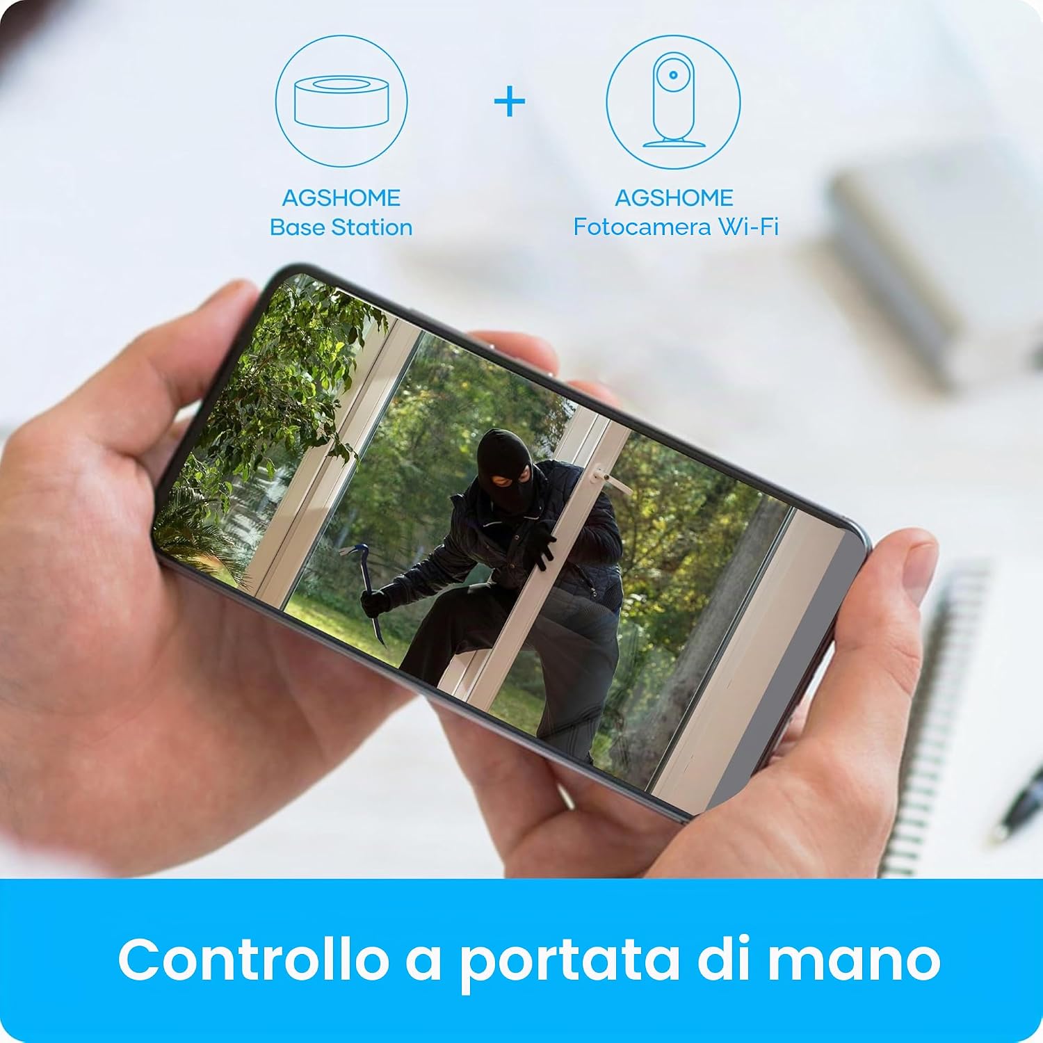 Detalle de AGSHOME Allarme Casa Senza Fili con Telecamera 1080P: sicurezza integrata per abitazioni e piccoli uffici