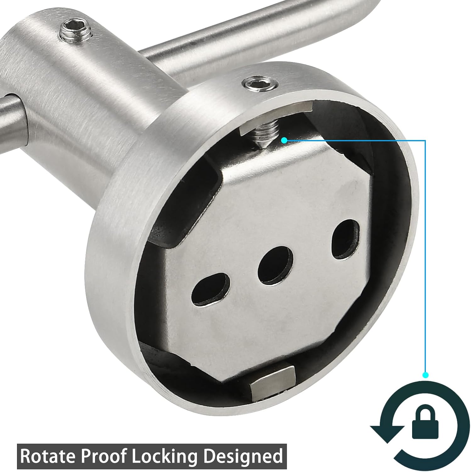 Thumbnail 3 de Katezon Premium 304 Stainless Steel Toilet Paper Holder (Brushed Nickel)