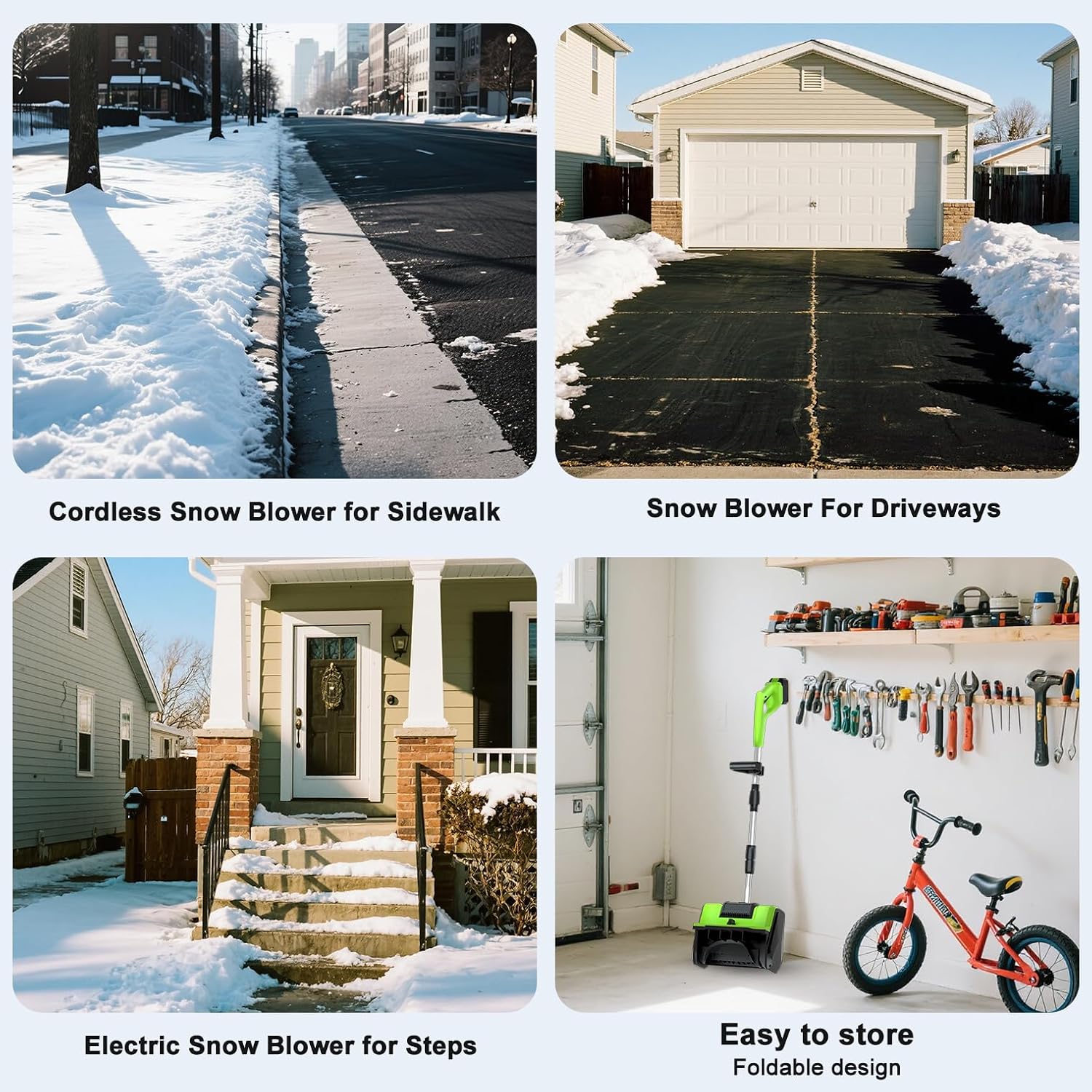 Detalle 2 de Cordless Snow Shovel 12.5" Electric Snow Blower 20V