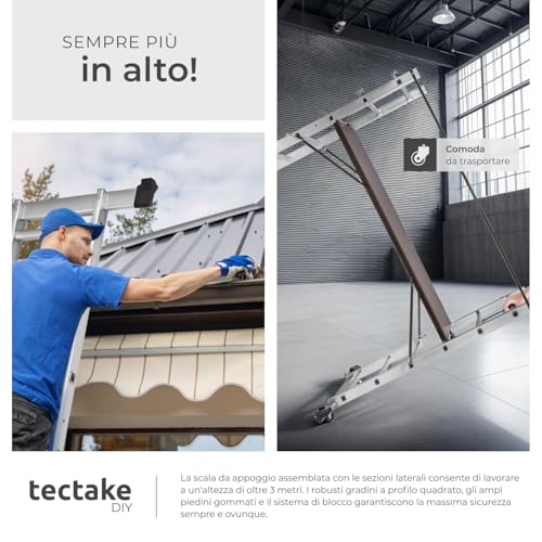 Detalle 1 de tectake scala multifunzione in alluminio