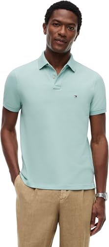 Detalle de Tommy Hilfiger Polo 1985 Regular MW0MW17770 S/S para Hombre – Verde, talla M